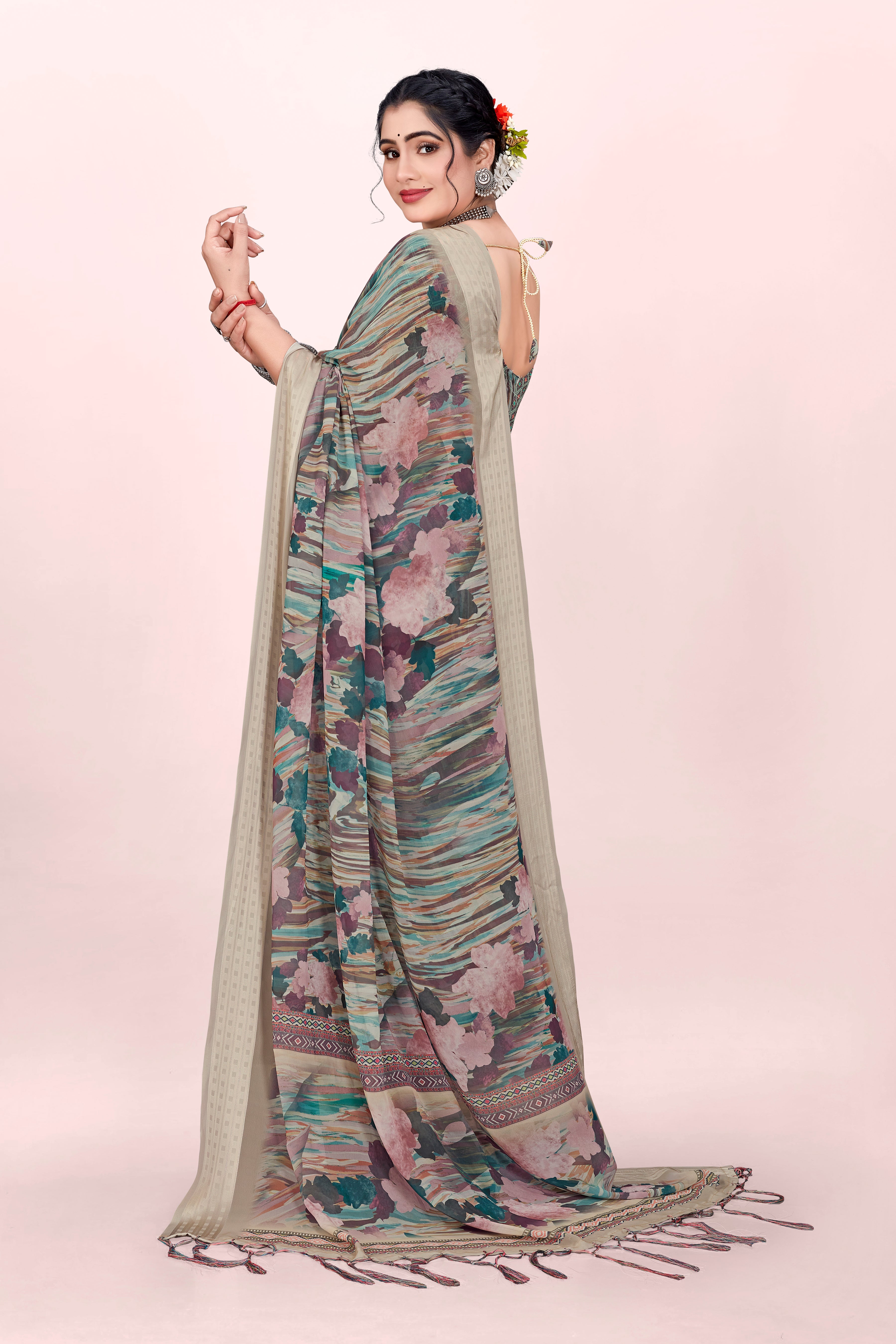 Golden Brown Weightless Nithi Saree