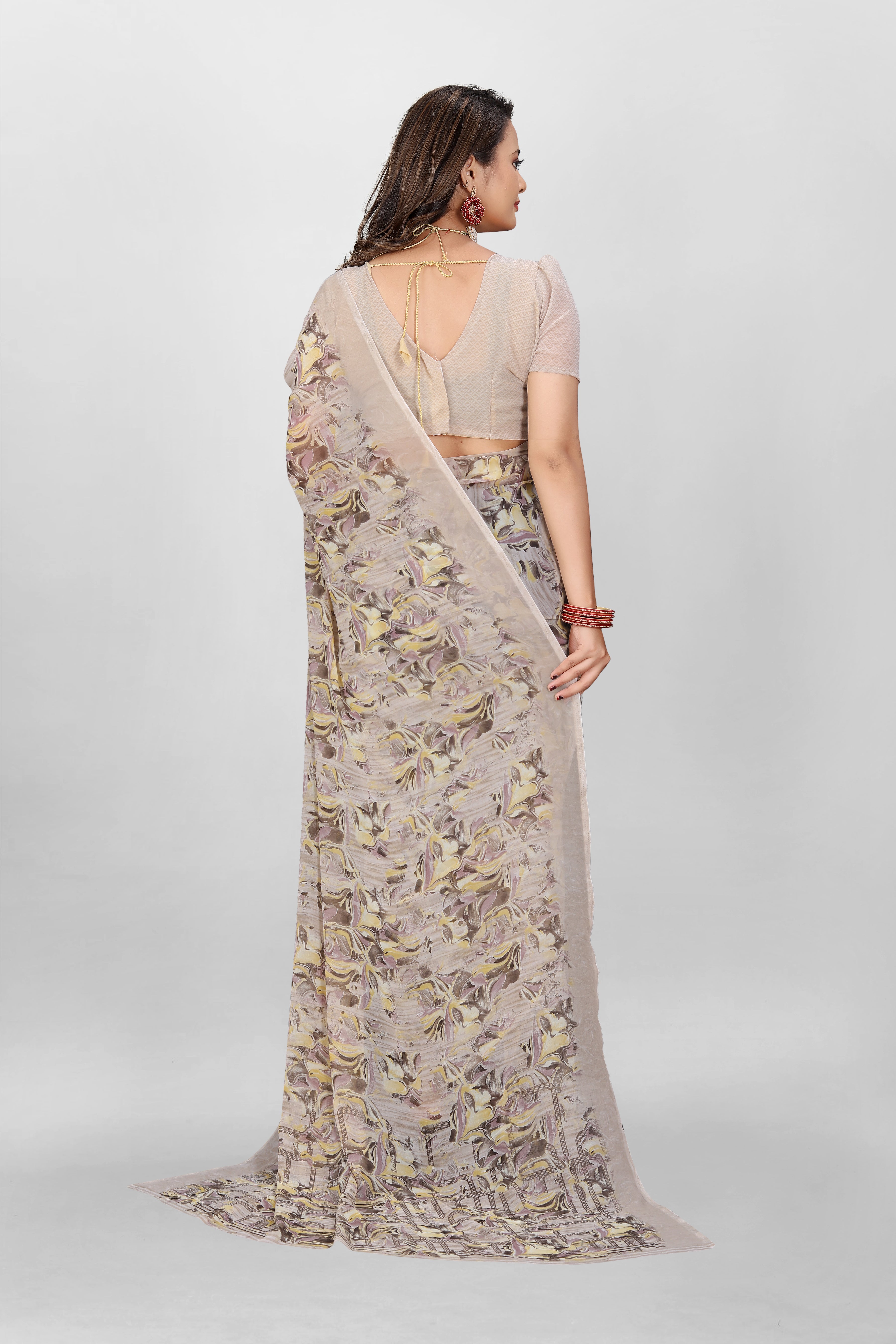 Chikoo Srishti Georgette Saree