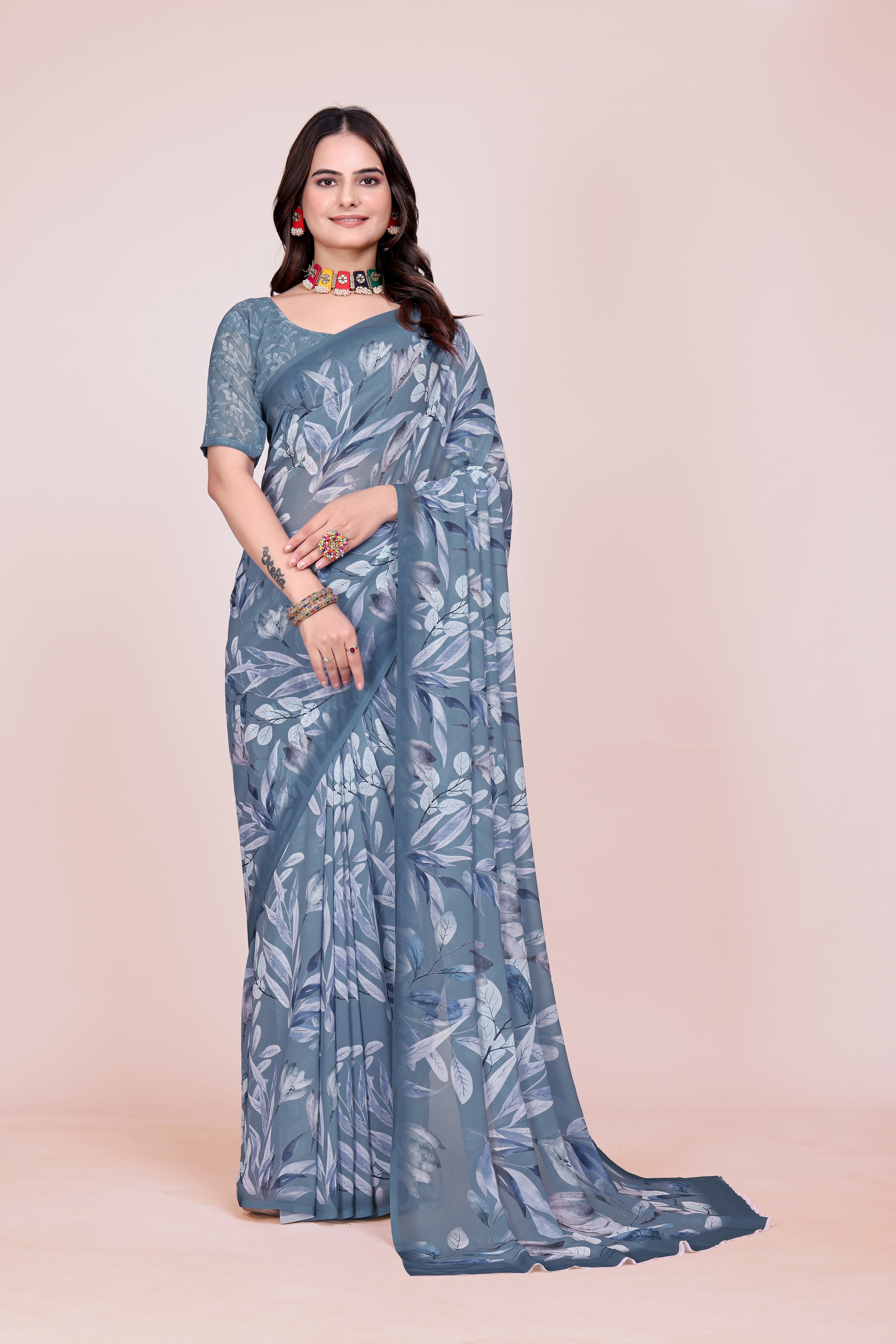Livid Blue Weightless Milli Saree