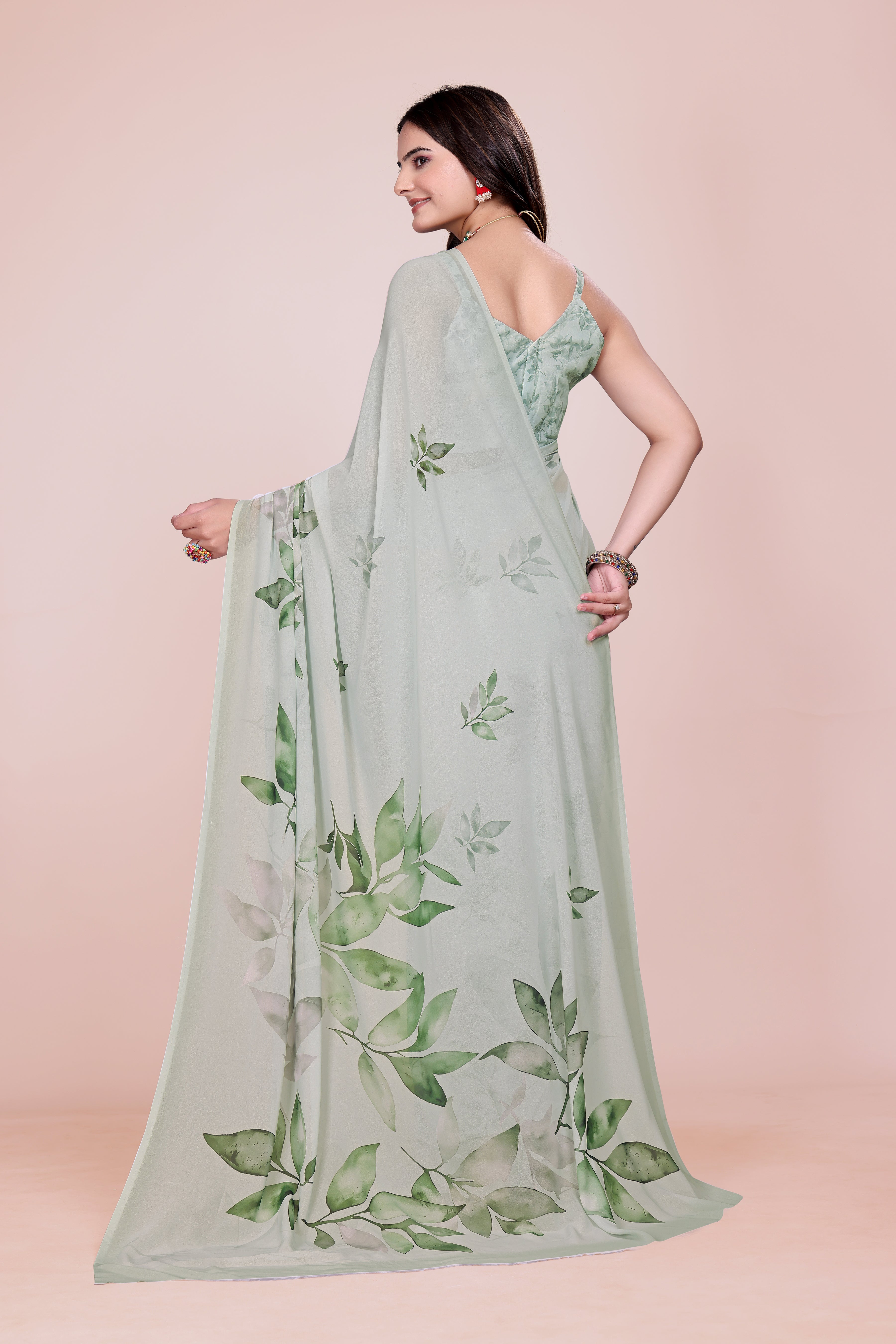 Glacial Green Weightless Milli Saree