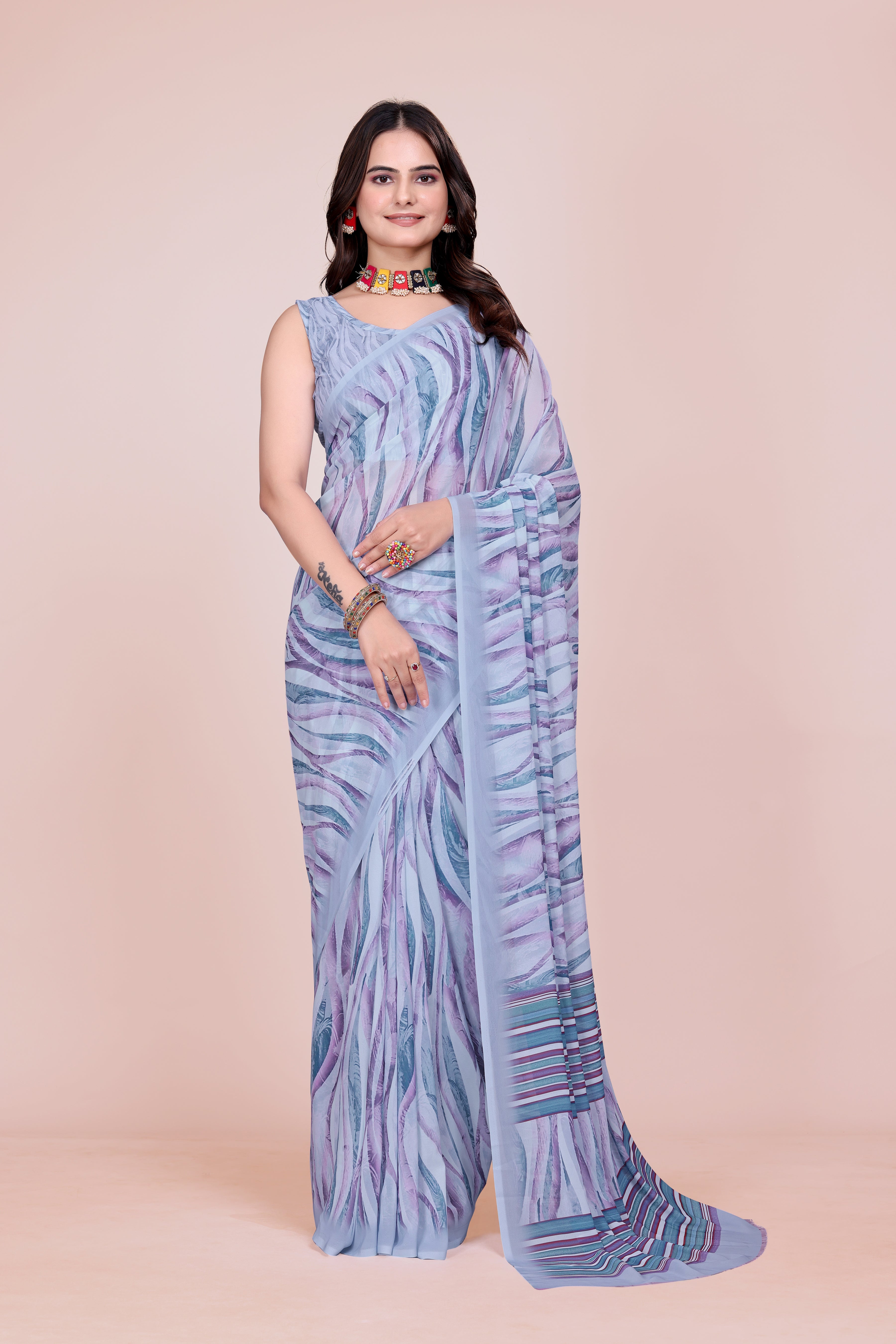Lilac Purple Weightless Milli Saree