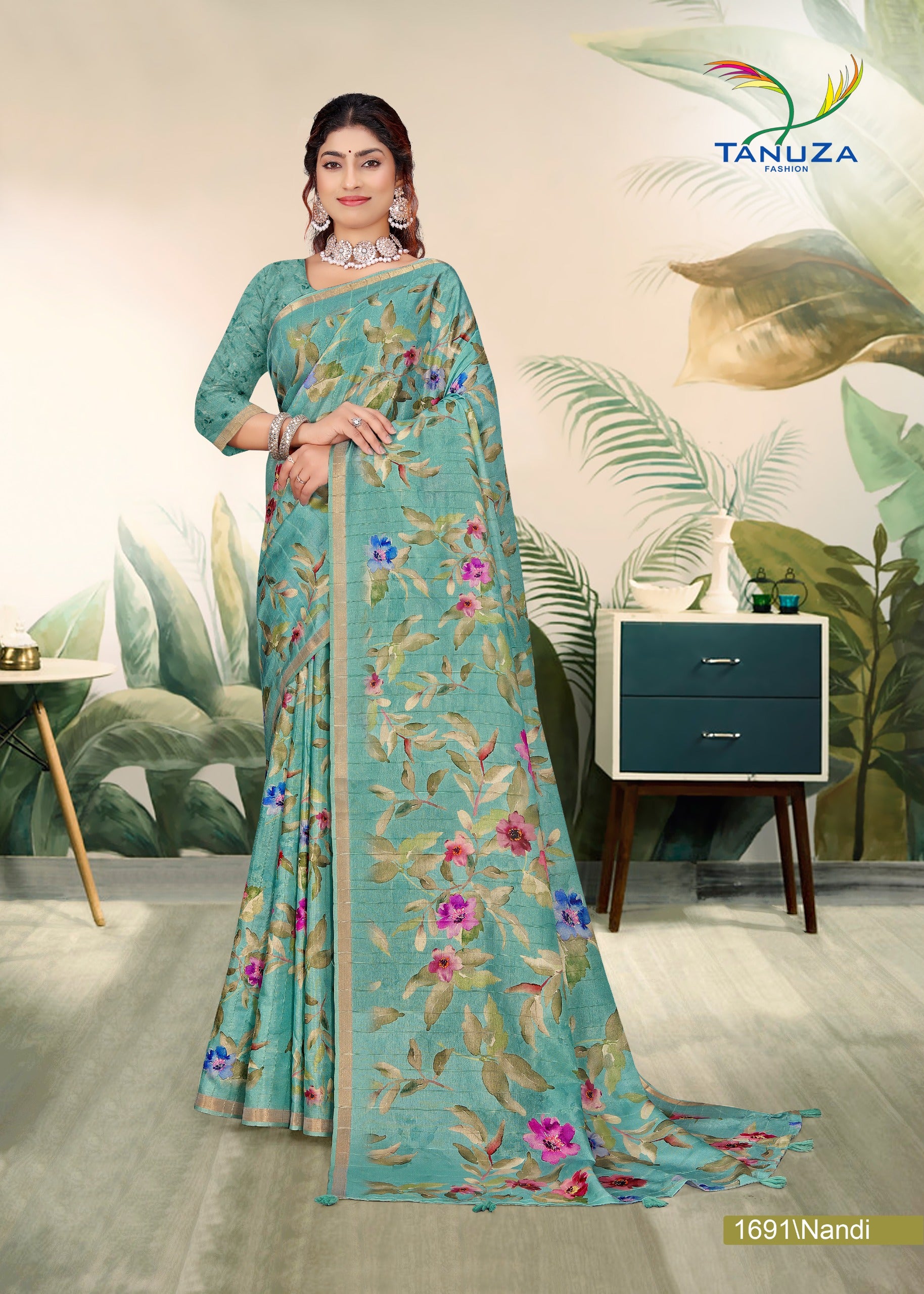 Electric Blue Handloom Silk Saree