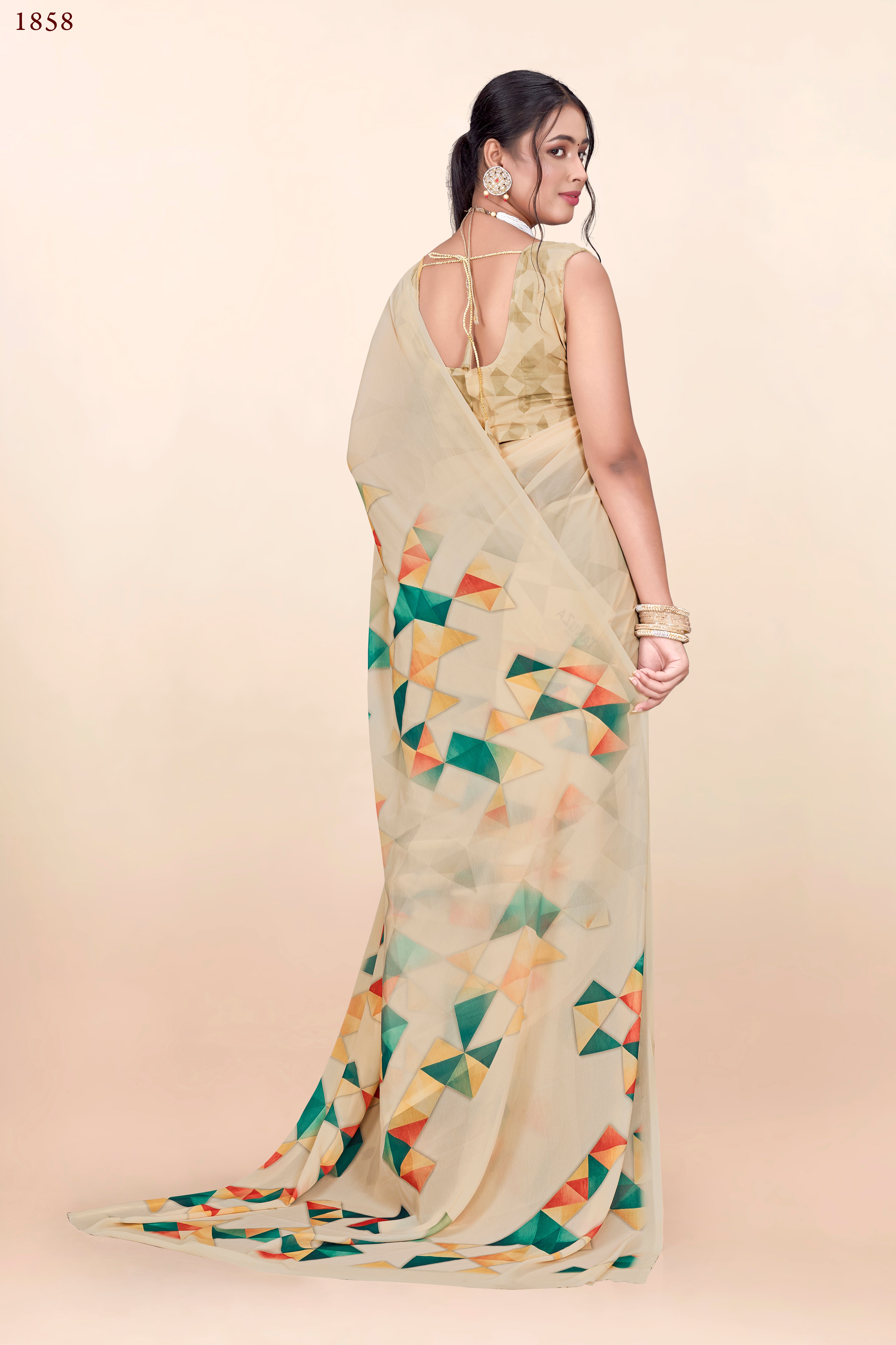 Biscotti Yellow Weightless Milli Saree
