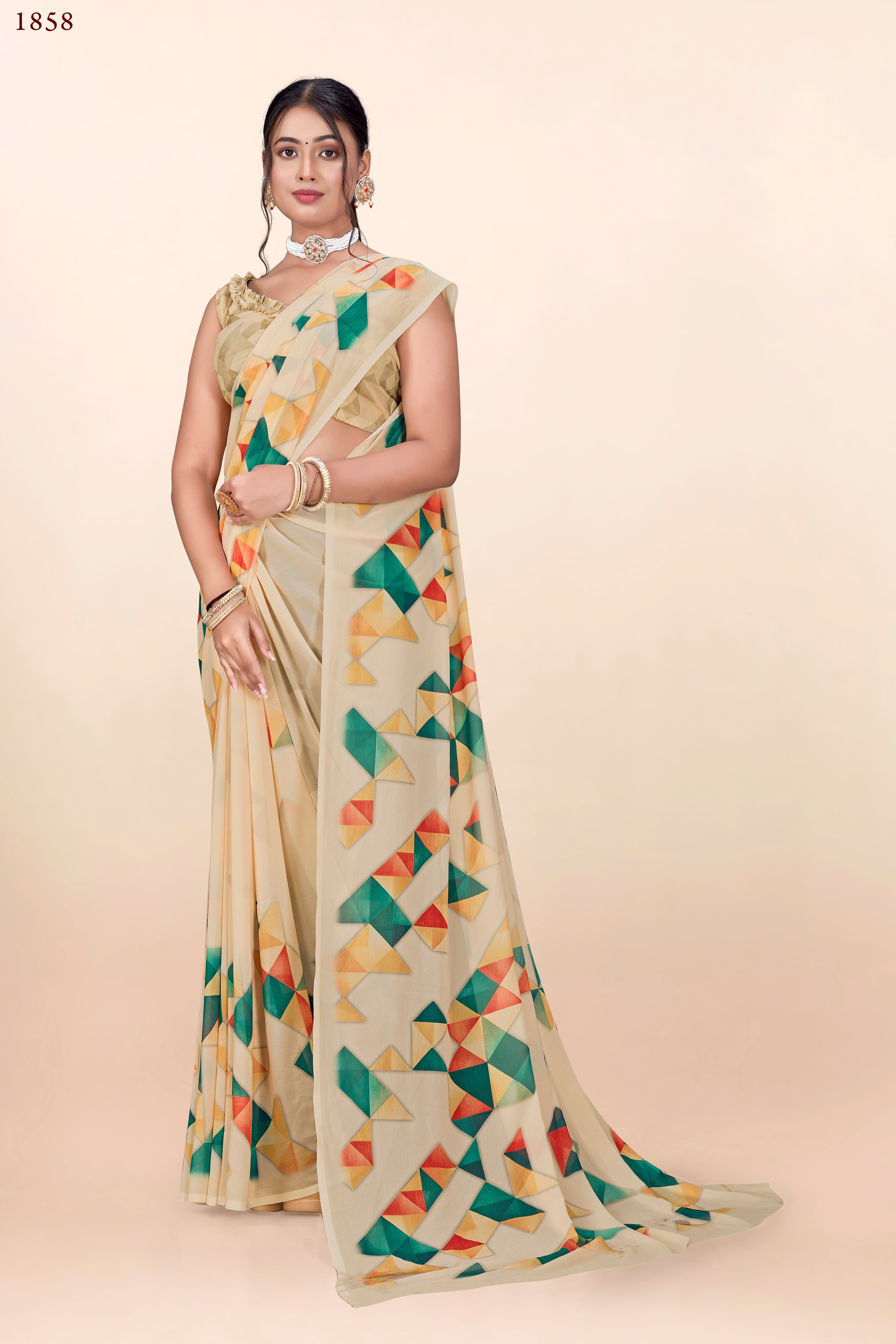 Biscotti Yellow Weightless Milli Saree