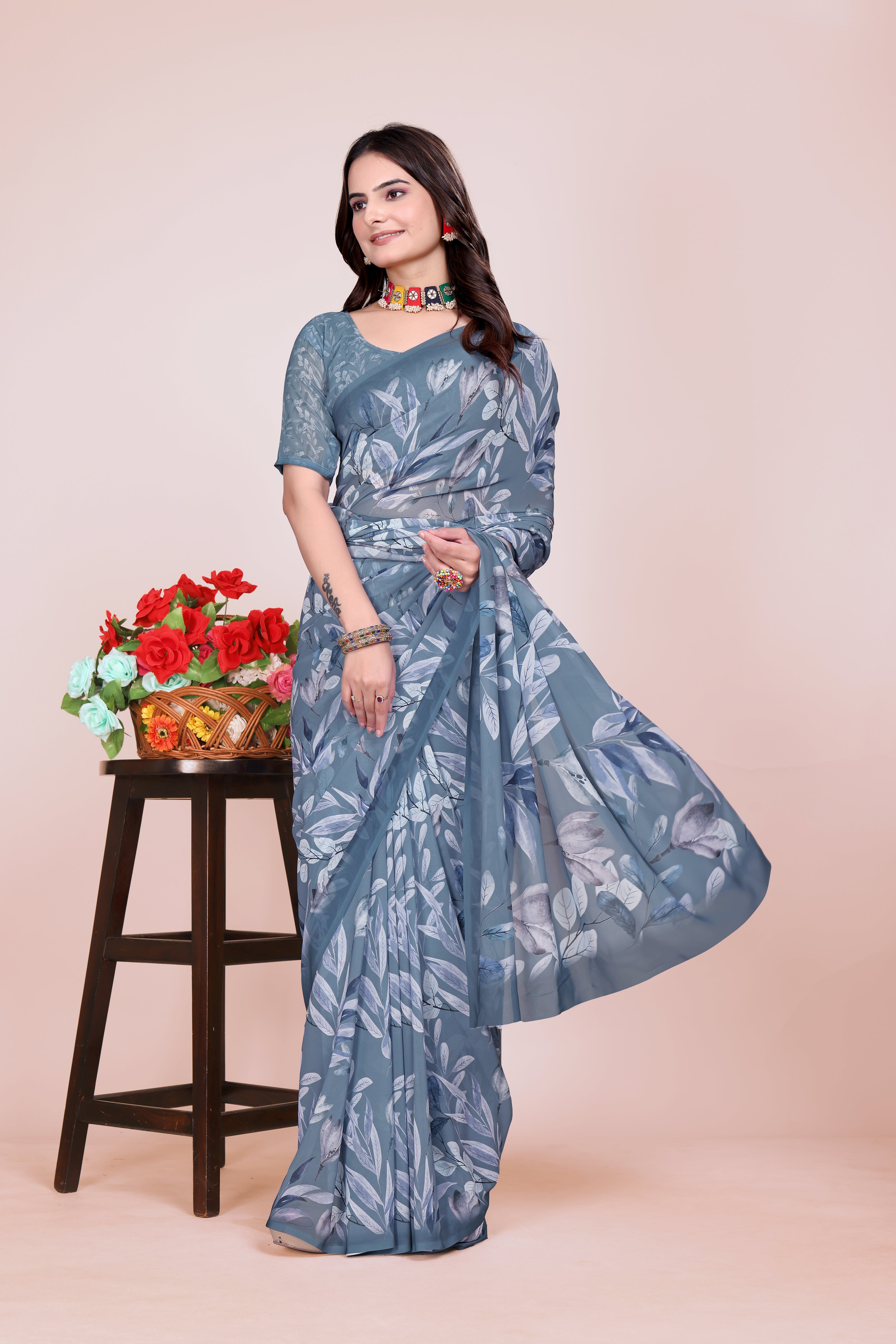 Livid Blue Weightless Milli Saree