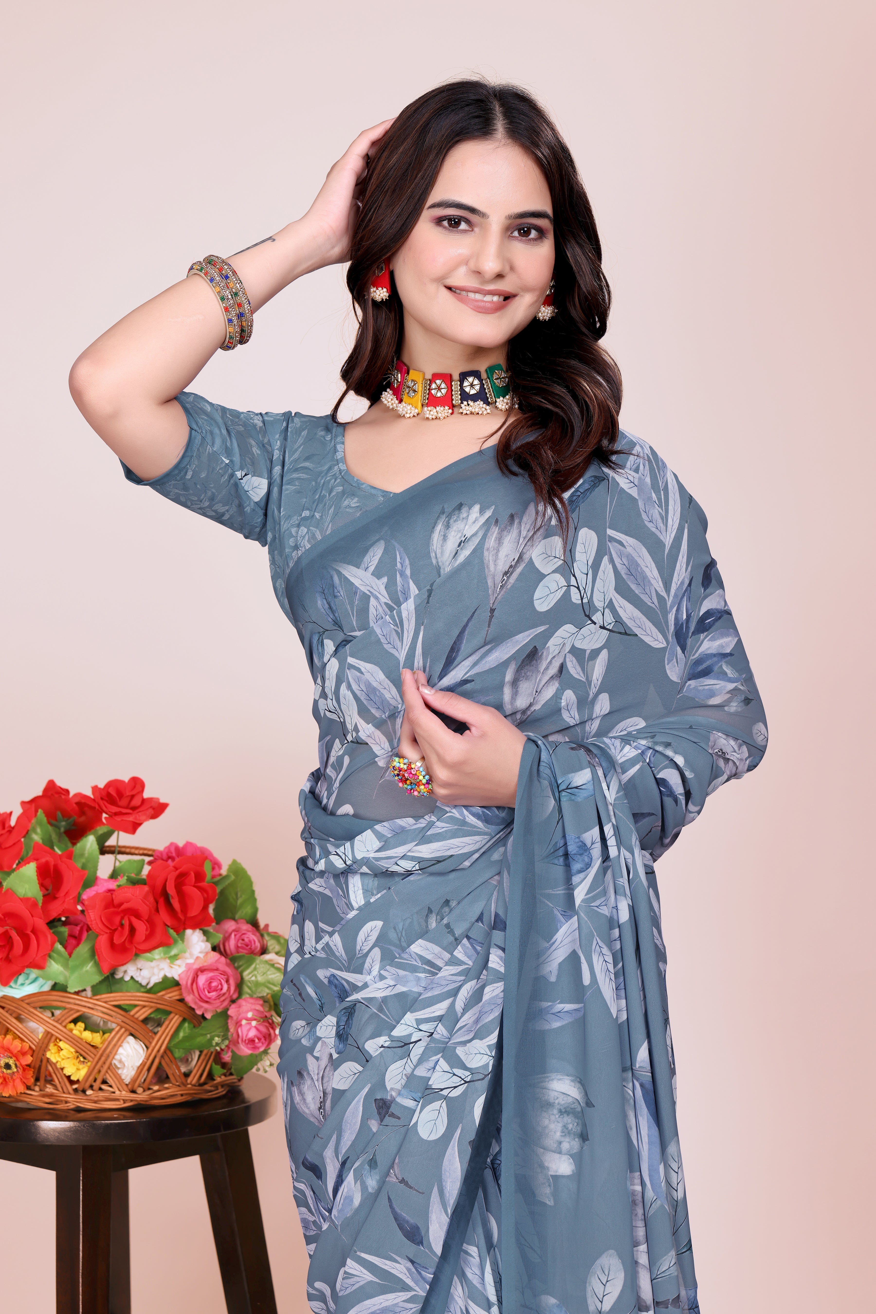 Livid Blue Weightless Milli Saree