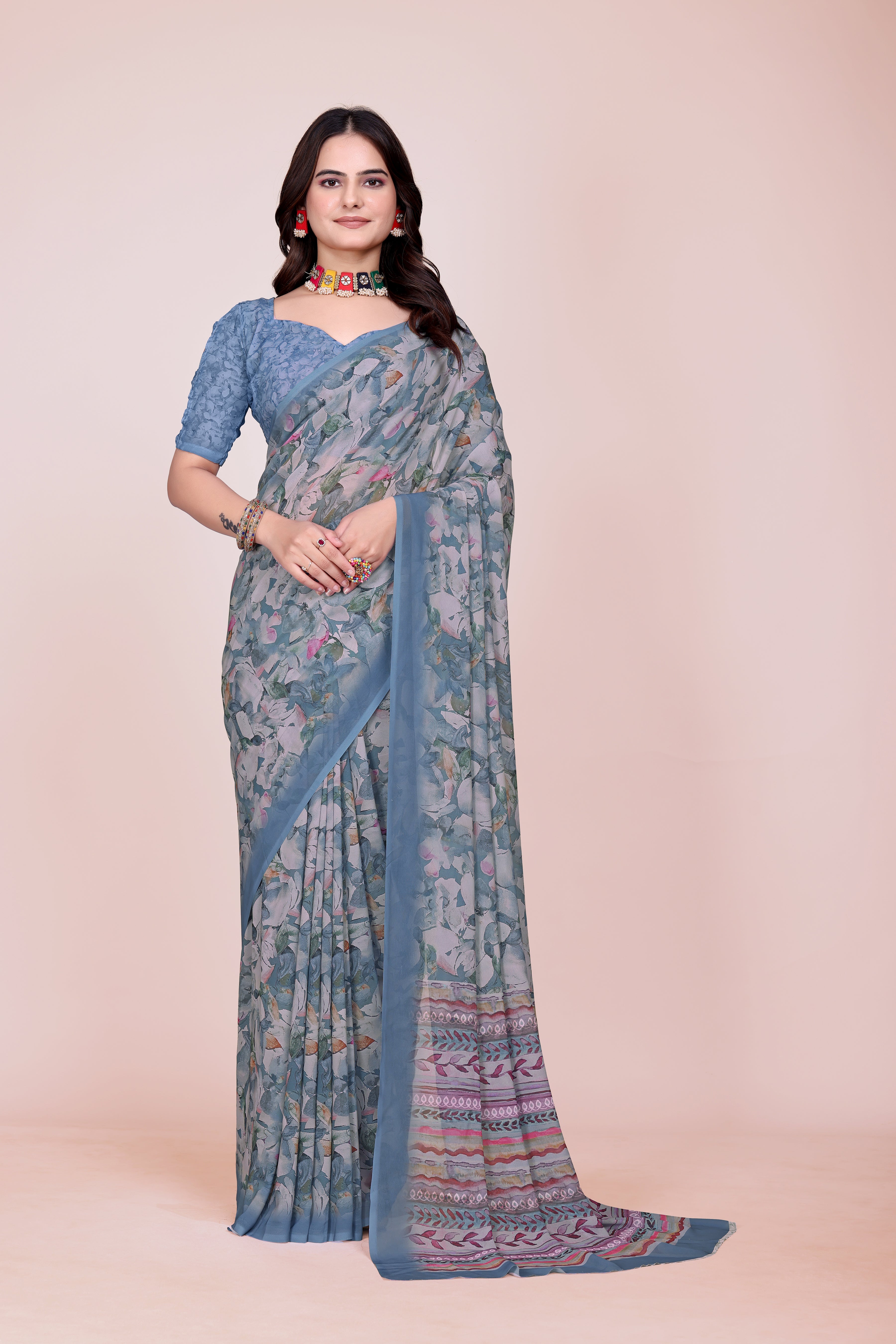 Irish Blue Weightless Milli Saree