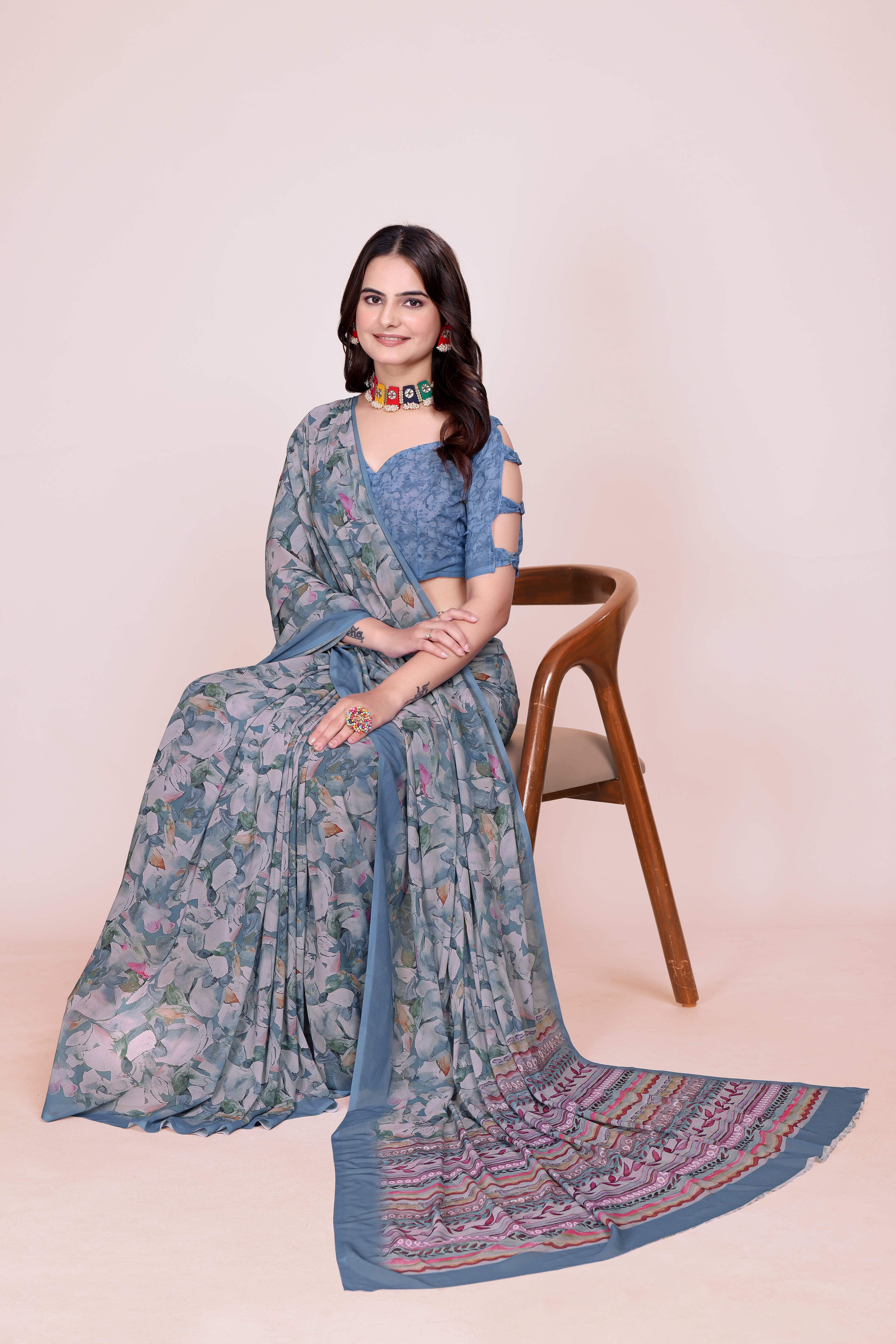 Irish Blue Weightless Milli Saree