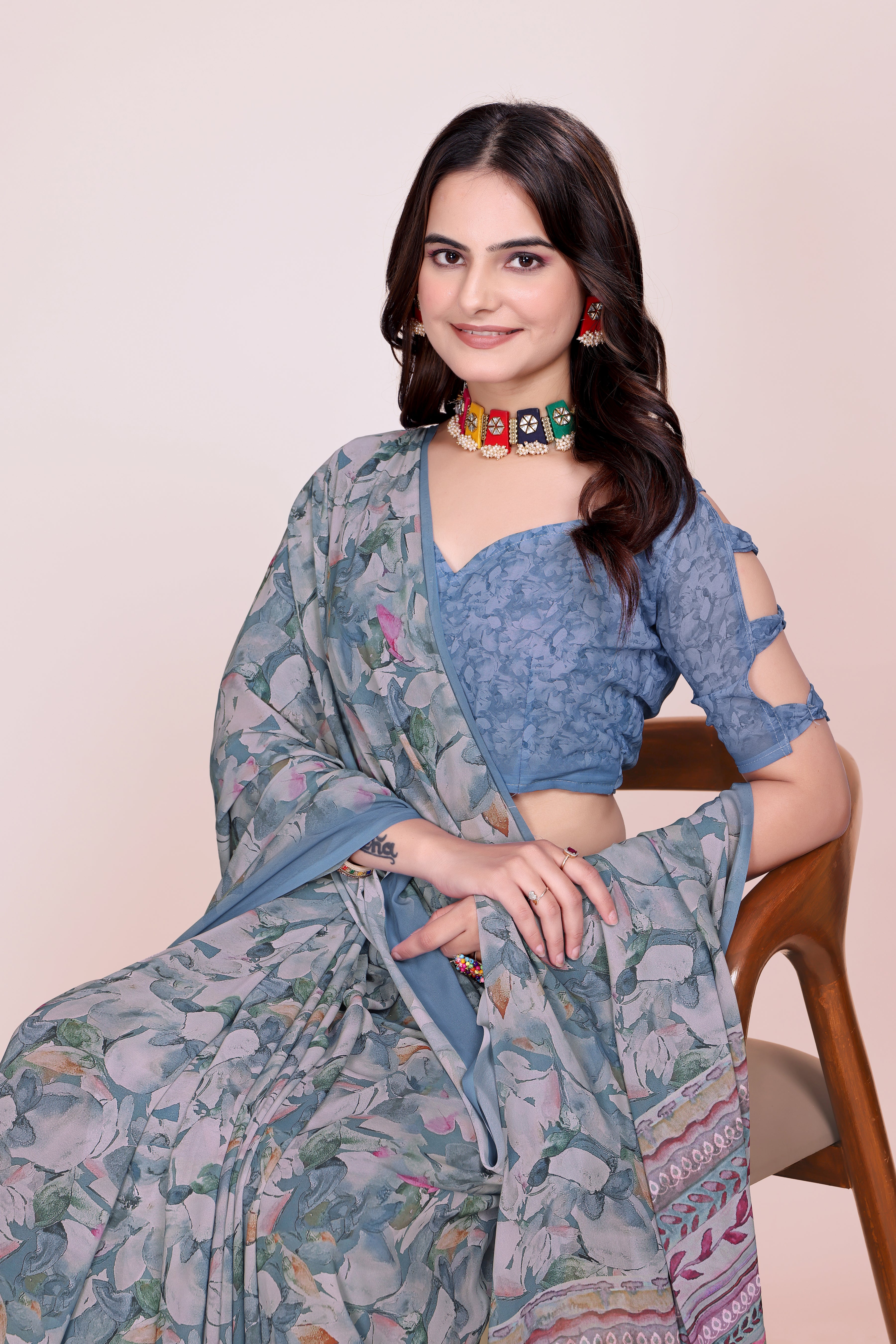 Irish Blue Weightless Milli Saree