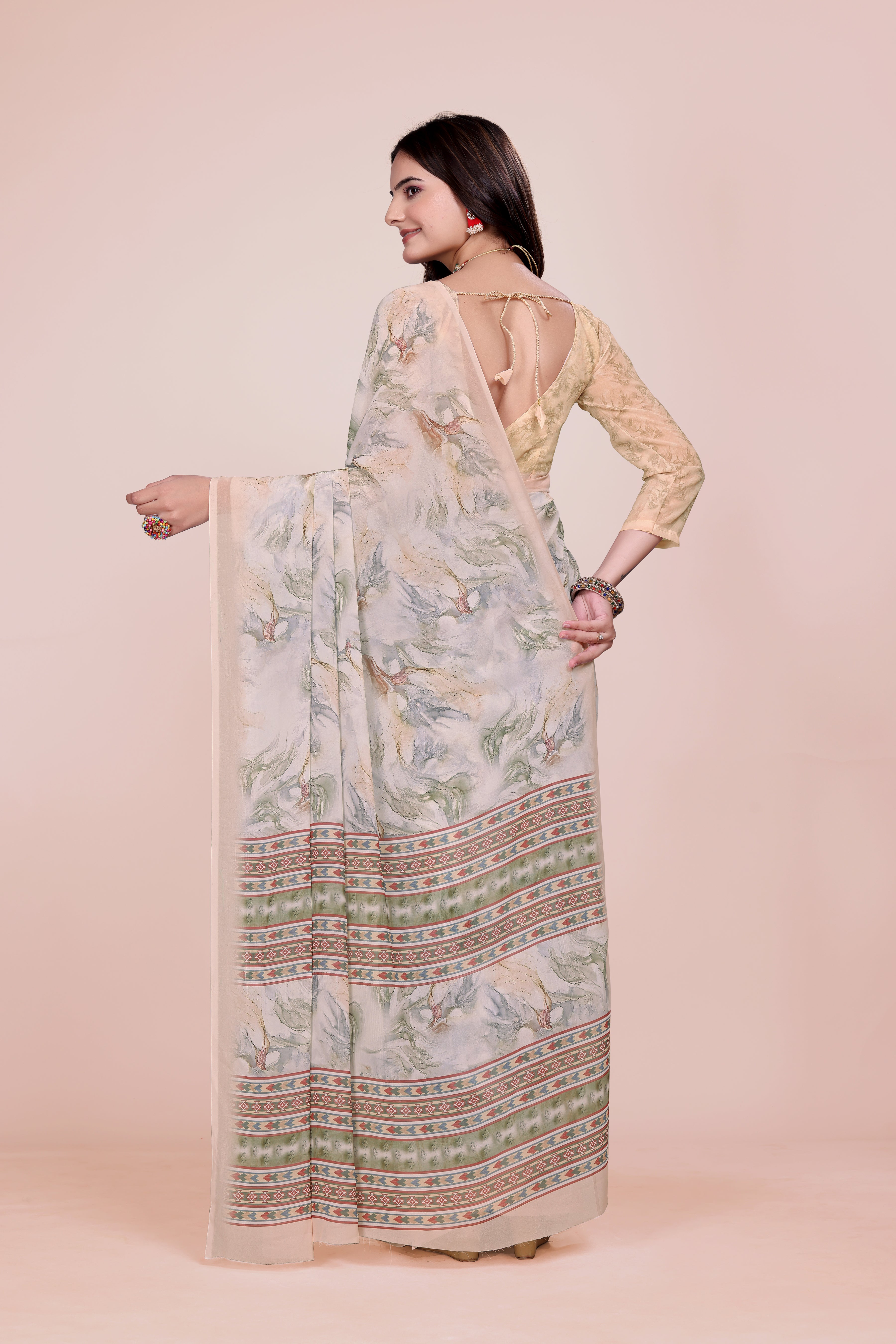 Light Beige Weightless Milli Saree