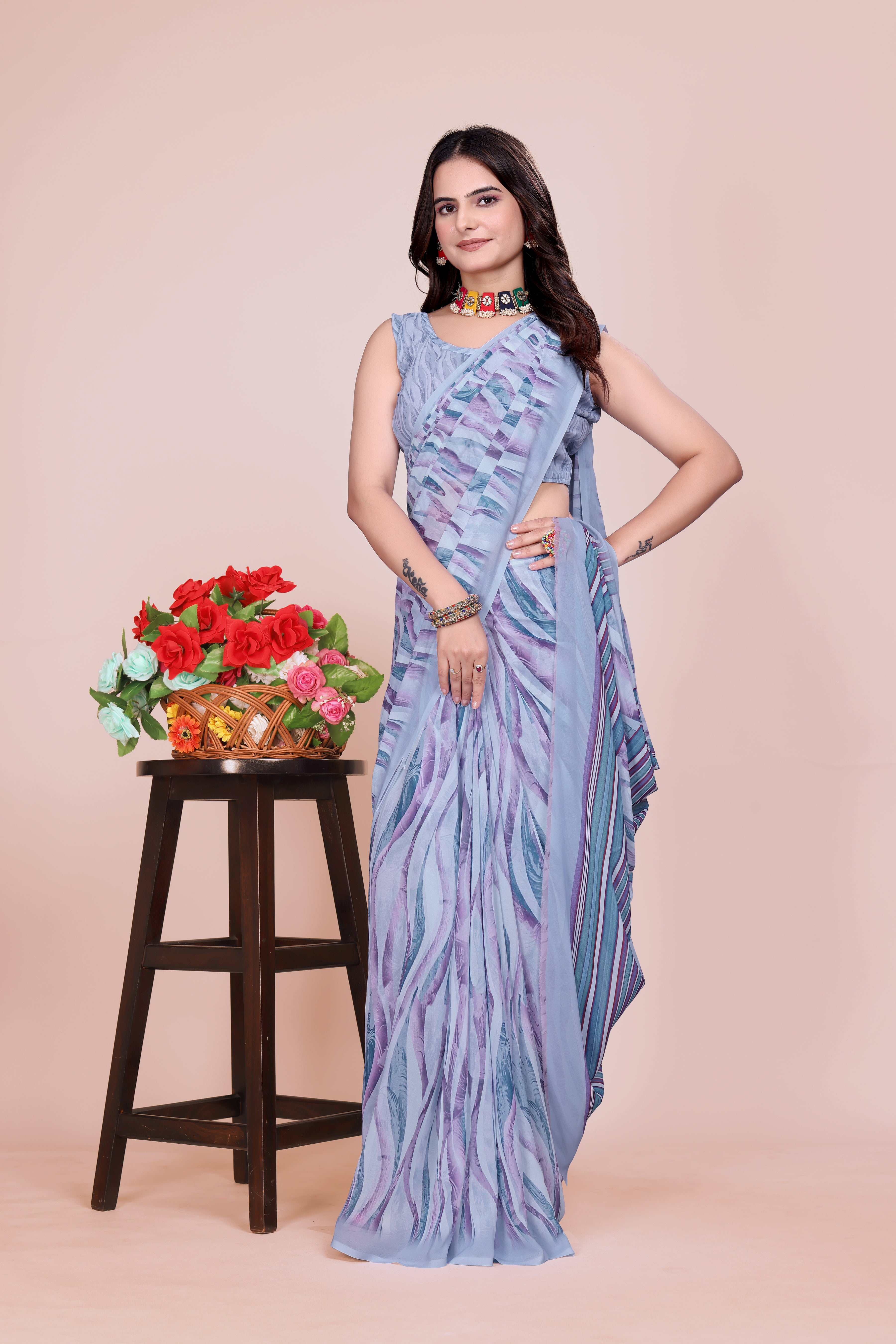 Lilac Purple Weightless Milli Saree