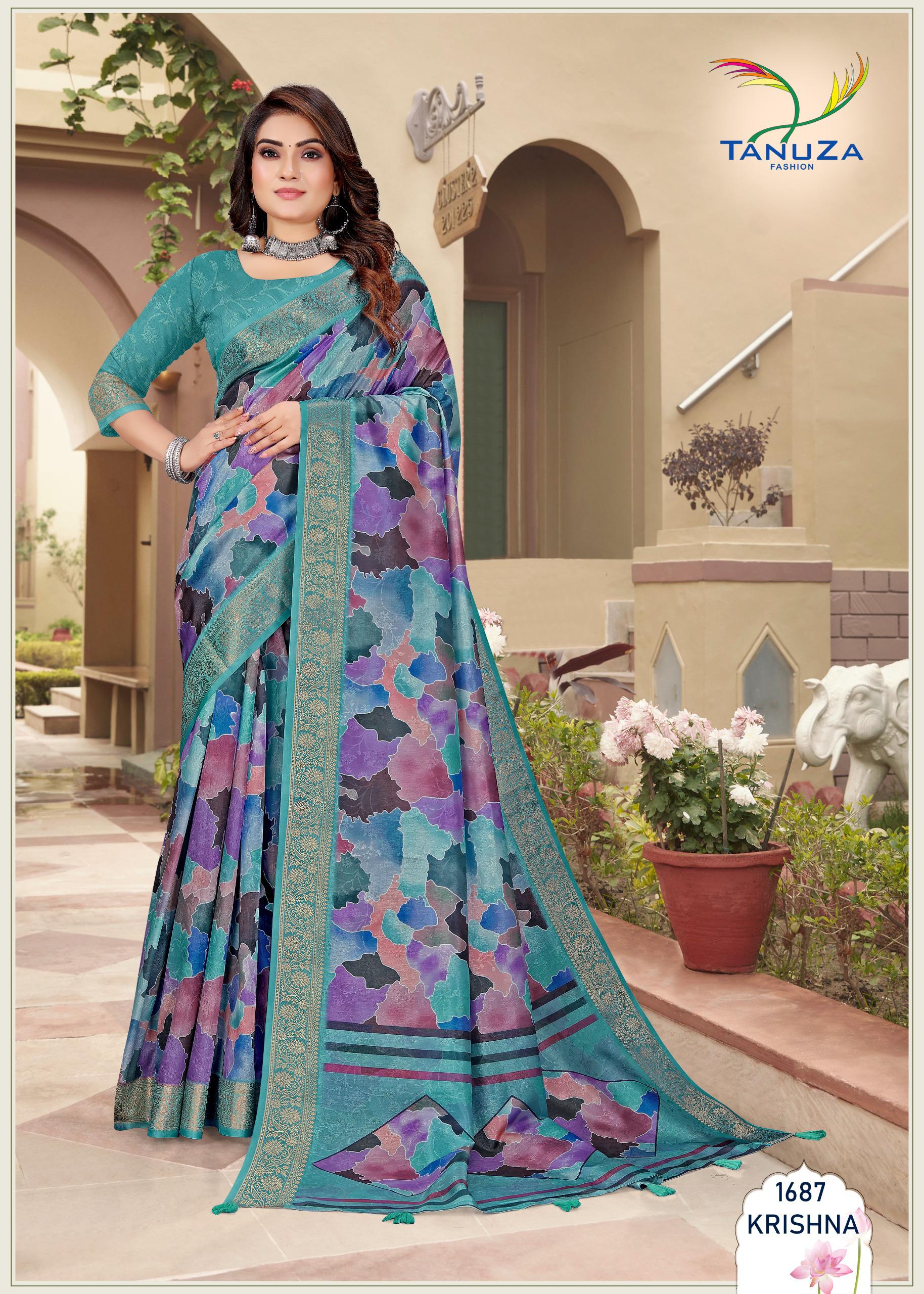 Baby Blue Dolla Jacquard Silk Saree