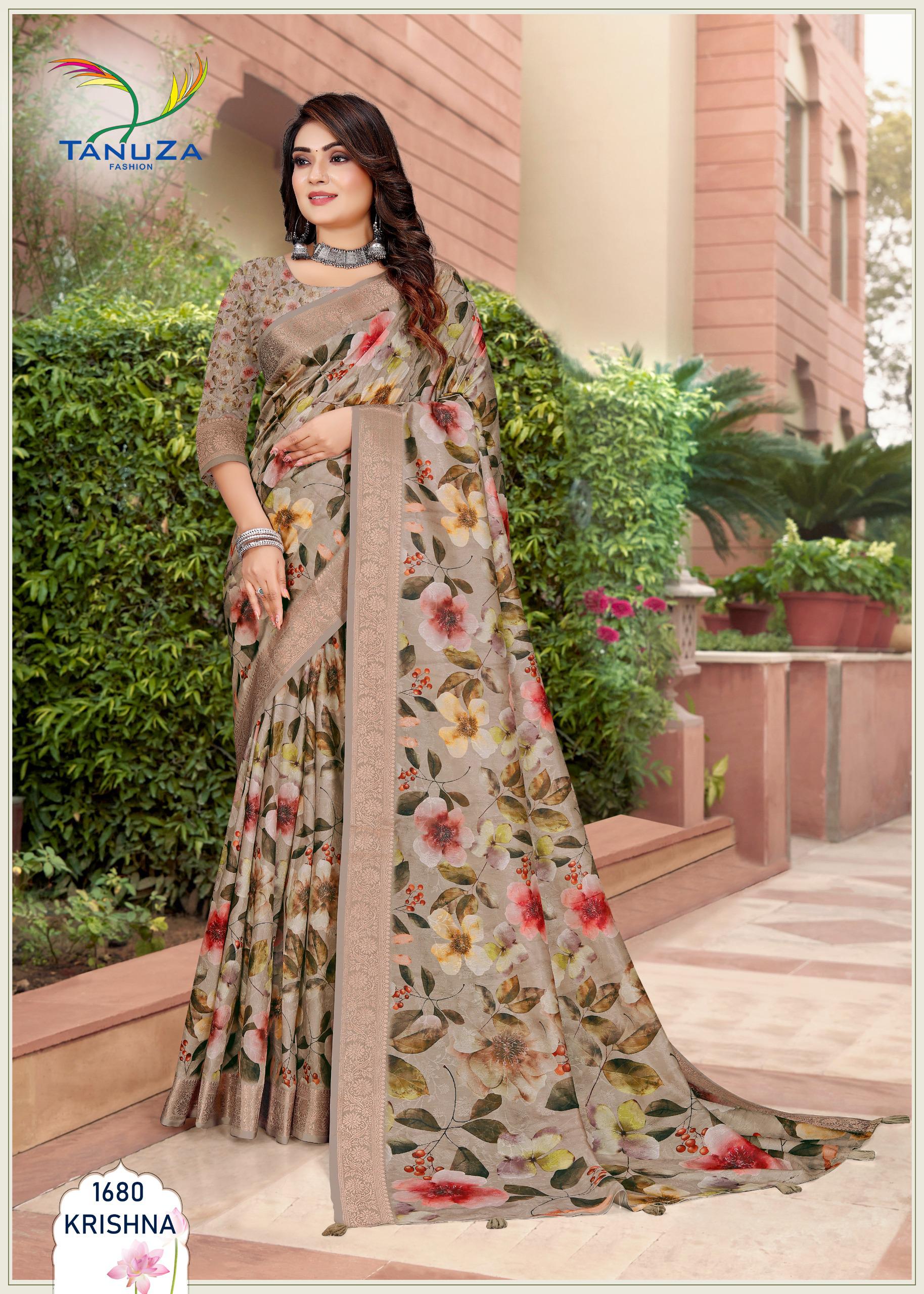 Latte Brown Dolla Jacquard Silk Saree