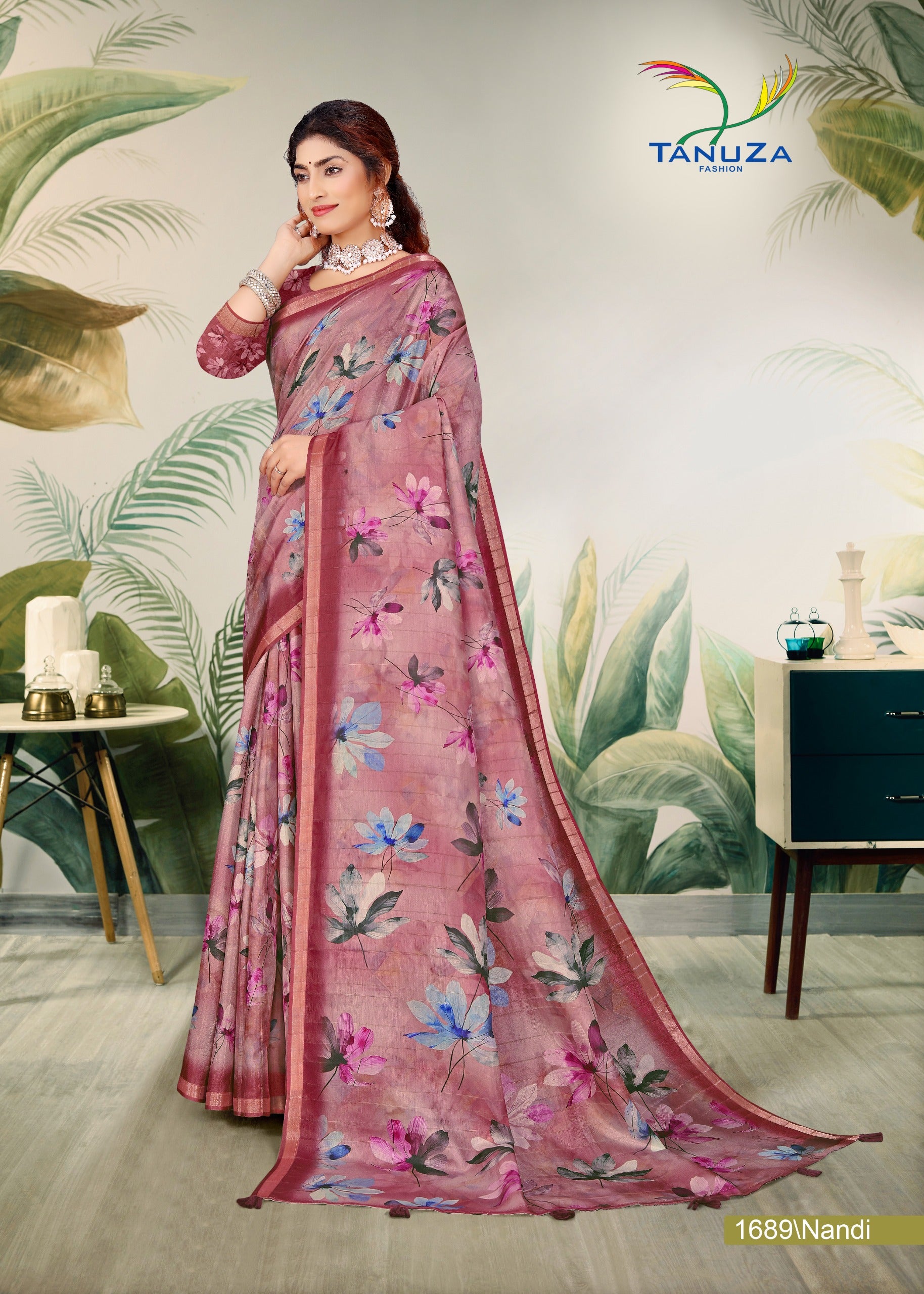 Pinkish Red Handloom Silk Saree