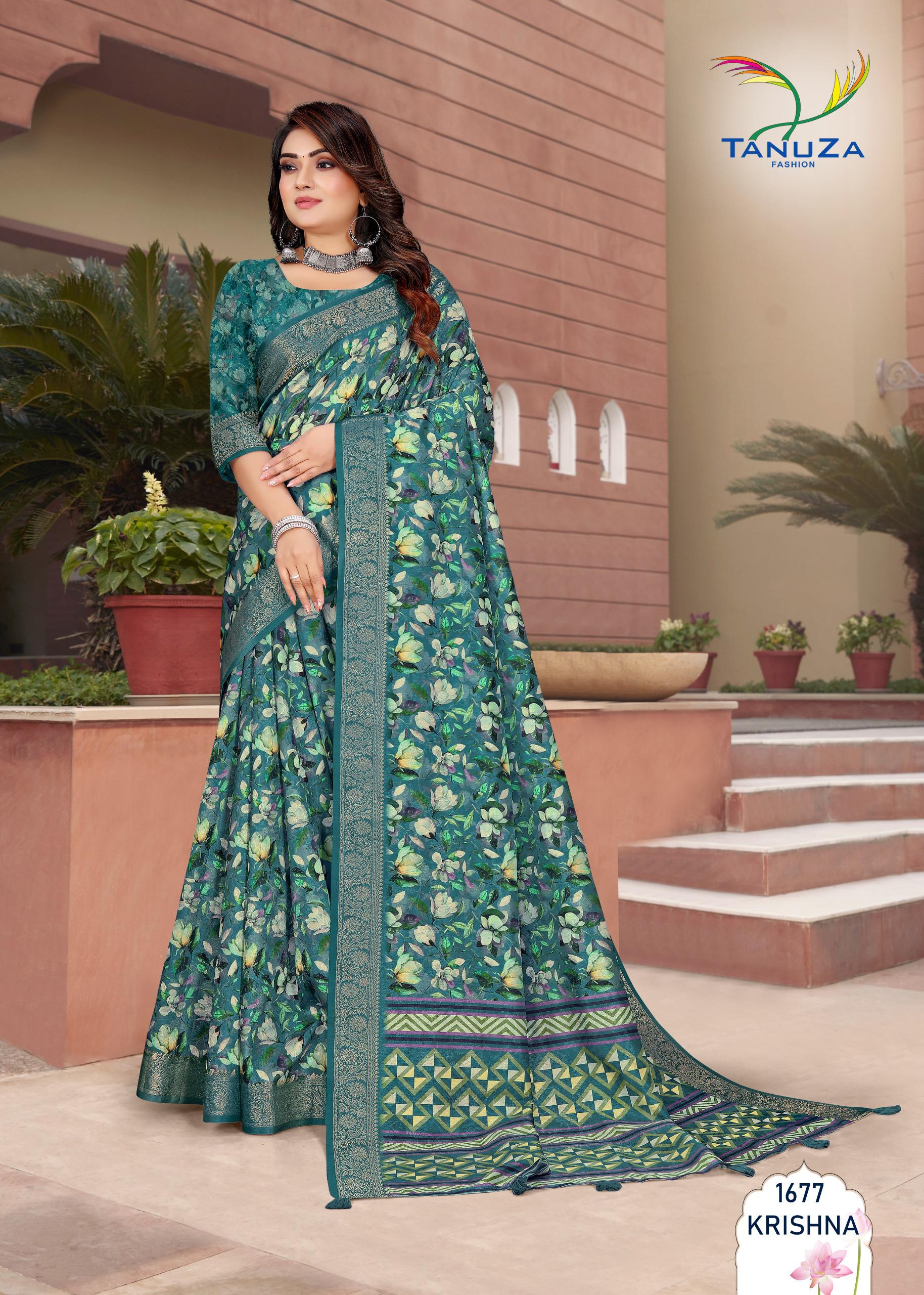 Land Rover Green Dolla Jacquard Silk Saree